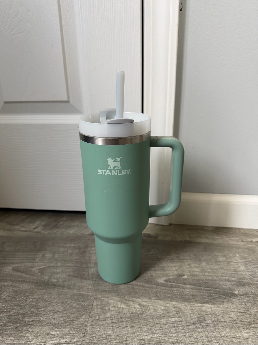 Stanley Mint Green Travel Mug with Handle and Straw Lid